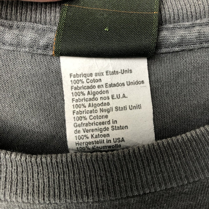 90s-00'S Timberland long-sleeved T-shirt, Made in USA, Men's XL cotton Charcoal Vintage Second Hand