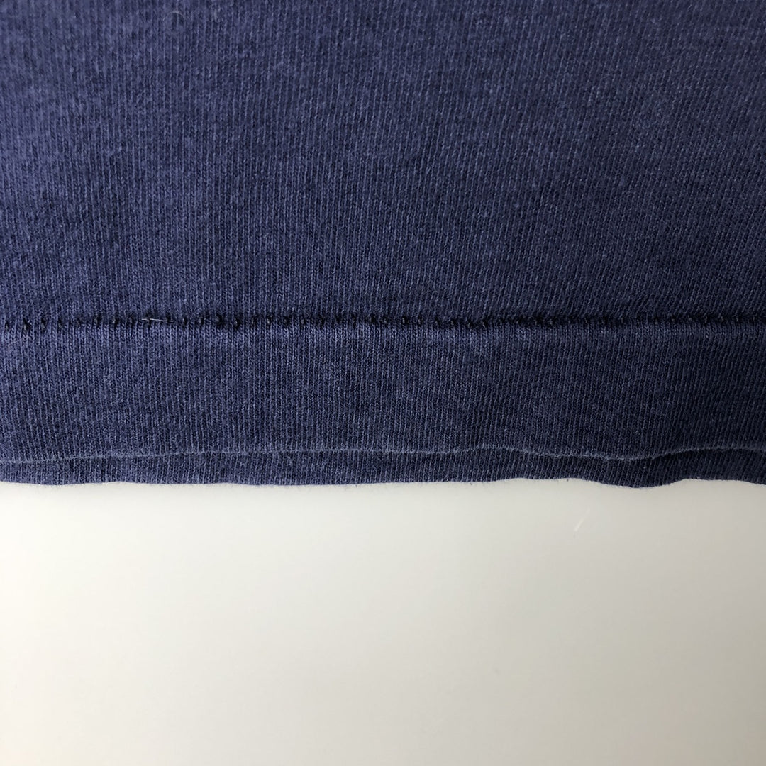 90'S Fruit of the Loom Long Sleeve T-Shirt, Made in USA, Men's Size L, Vintage cotton navy blue type Vintage Second Hand