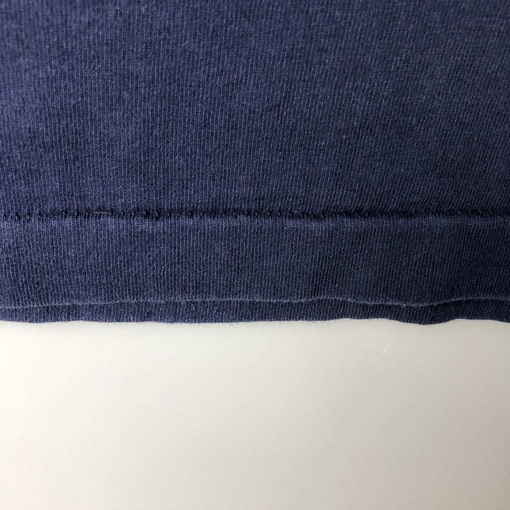 90'S Fruit of the Loom Long Sleeve T-Shirt, Made in USA, Men's Size L, Vintage cotton navy blue type Vintage Second Hand