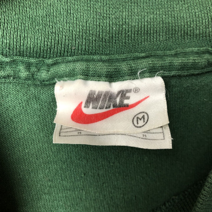 Vintage 90'S Nike mock neck long-sleeved T-shirt, Made in USA, Men's size M cotton Green type dark green Vintage Second Hand