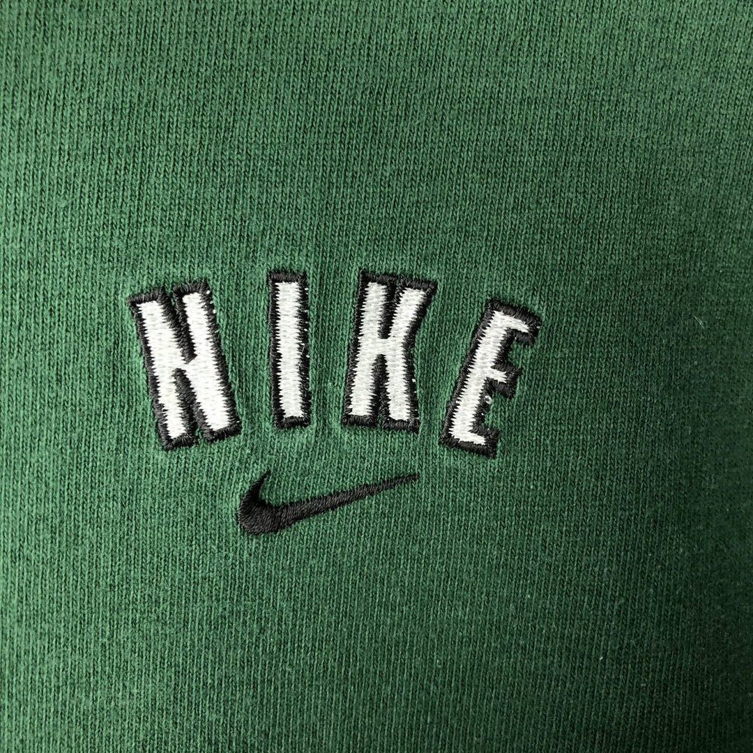 Vintage 90'S Nike mock neck long-sleeved T-shirt, Made in USA, Men's size M cotton Green type dark green Vintage Second Hand