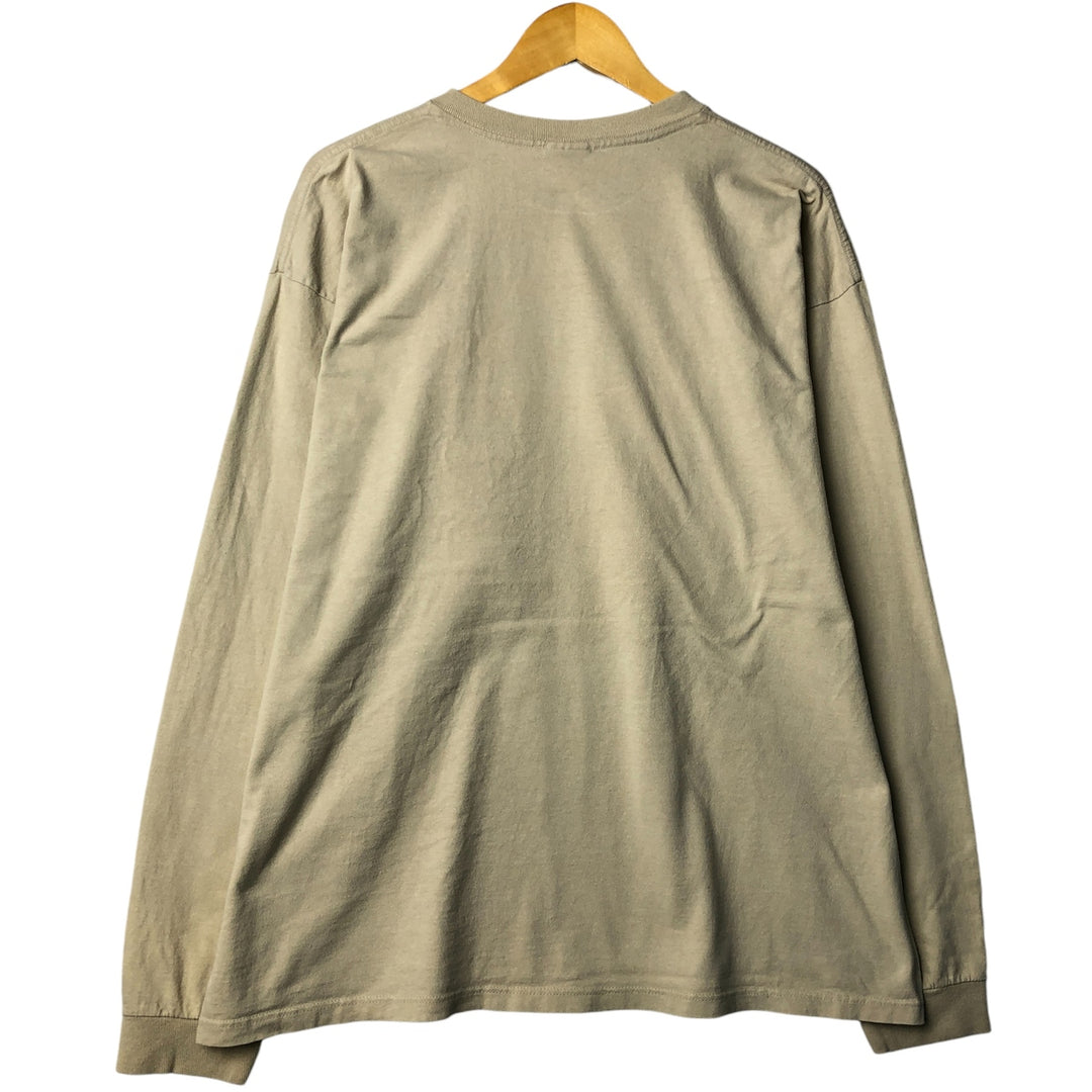 90s-00'S Timberland long-sleeved T-shirt, Made in USA, Men's XL cotton Beige type Vintage Second Hand