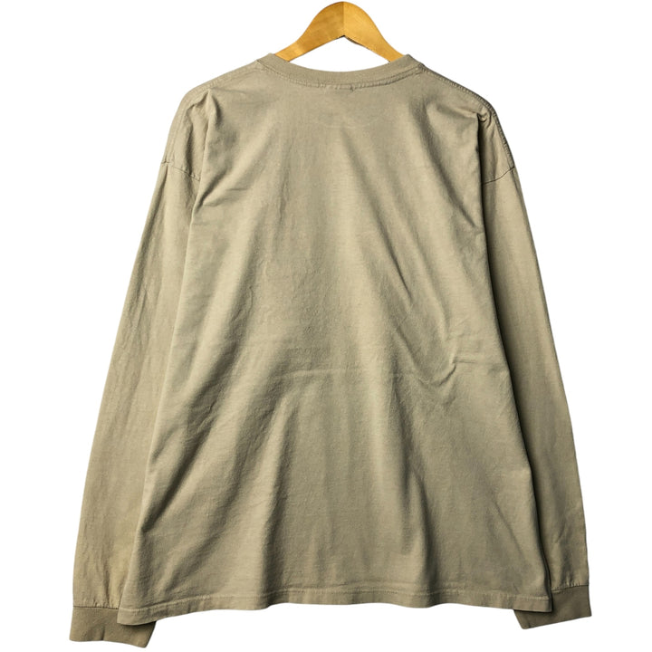 90s-00'S Timberland long-sleeved T-shirt, Made in USA, Men's XL cotton Beige type Vintage Second Hand