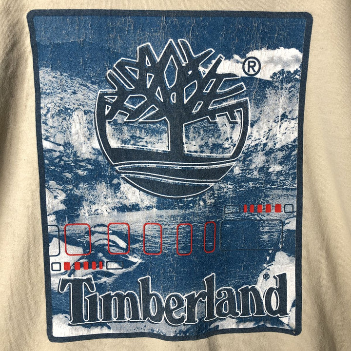 90s-00'S Timberland long-sleeved T-shirt, Made in USA, Men's XL cotton Beige type Vintage Second Hand