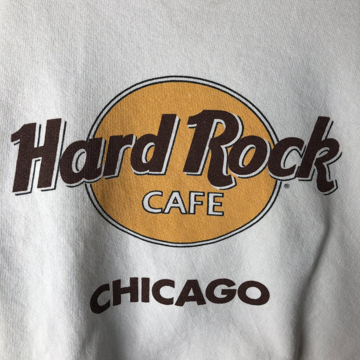 90'S SANTEE HVYWT Hard Rock Cafe Advertising Sweatshirt, Made in USA, Men's Size Medium, Vintage cotton white type Vintage Second Hand
