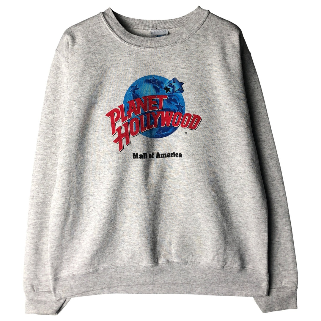 PLANET HOLLYWOOD Advertising Sweatshirt, Made in USA, Men's Size XL unclear gray type Vintage Second Hand