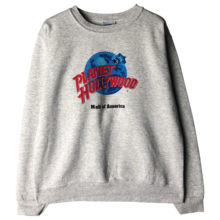 PLANET HOLLYWOOD Advertising Sweatshirt, Made in USA, Men's Size XL unclear gray type Vintage Second Hand