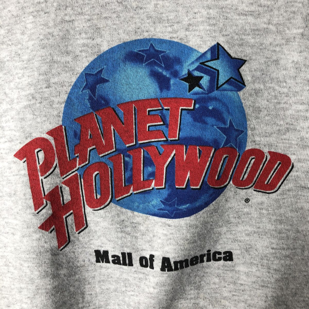 PLANET HOLLYWOOD Advertising Sweatshirt, Made in USA, Men's Size XL unclear gray type Vintage Second Hand