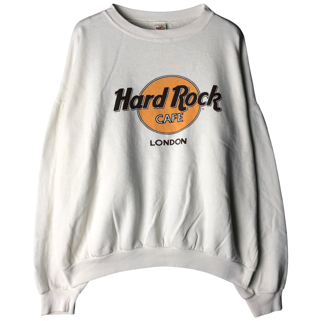 Vintage HARD ROCK CAFE Advertising Sweatshirt, Men's XL cotton white type Vintage Second Hand