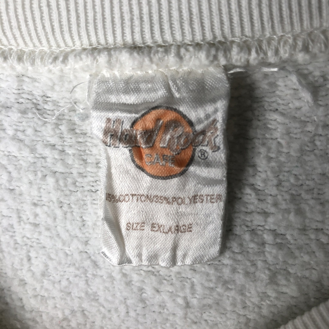 Vintage HARD ROCK CAFE Advertising Sweatshirt, Men's XL cotton white type Vintage Second Hand