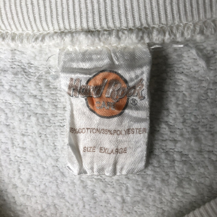 Vintage HARD ROCK CAFE Advertising Sweatshirt, Men's XL cotton white type Vintage Second Hand