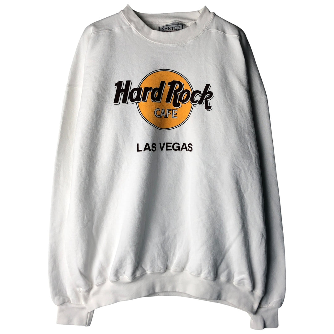 Vintage SANTEE HVYWT Hard Rock Cafe Advertising Sweatshirt, Made in USA, Men's XL cotton white type Vintage Second Hand