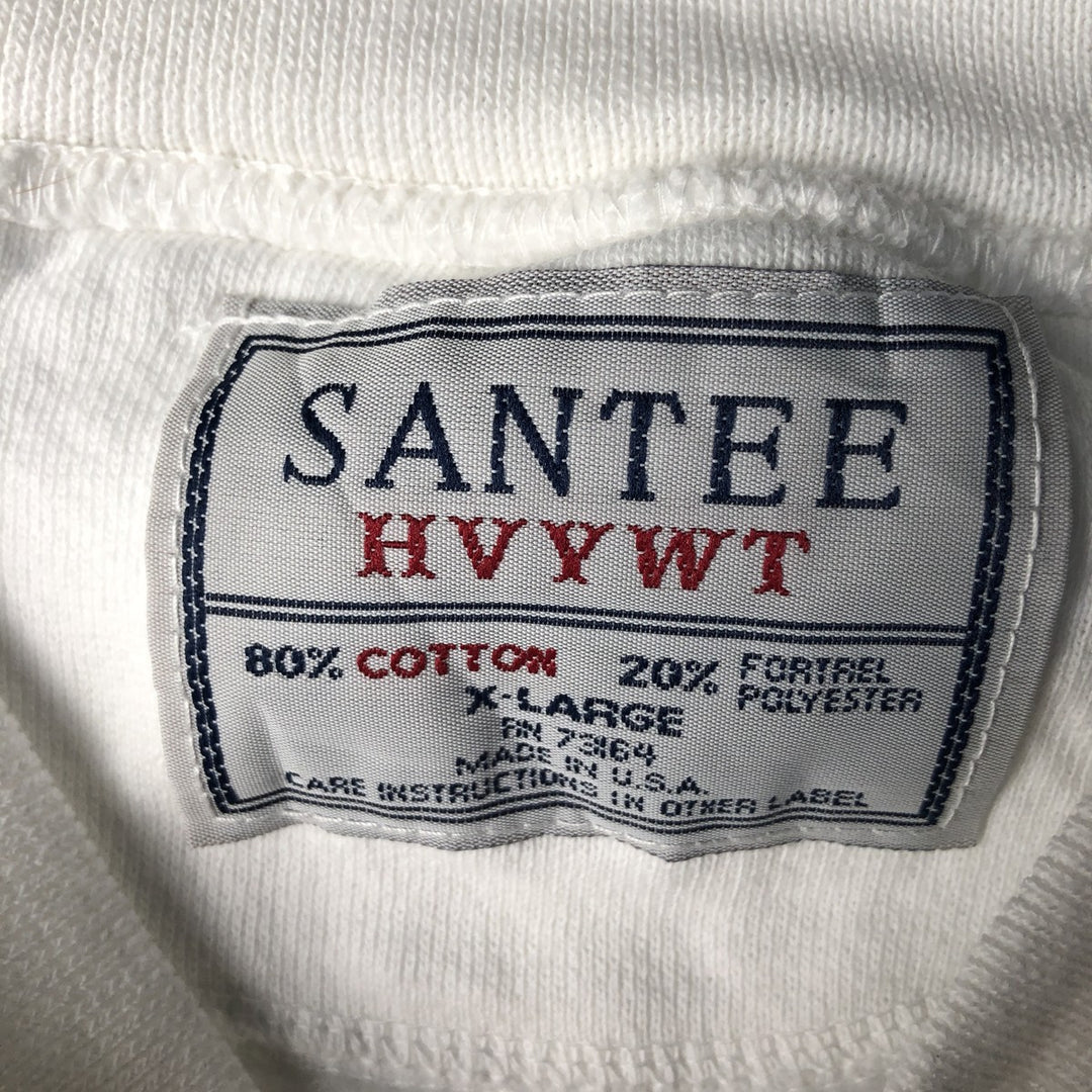 Vintage SANTEE HVYWT Hard Rock Cafe Advertising Sweatshirt, Made in USA, Men's XL cotton white type Vintage Second Hand