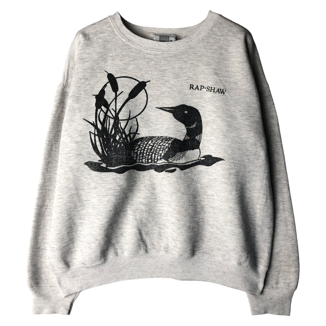 Vintage 90'S Lee Black Loon Animal Pattern Sweatshirt, Made in USA, Men's Size L cotton gray type Vintage Second Hand