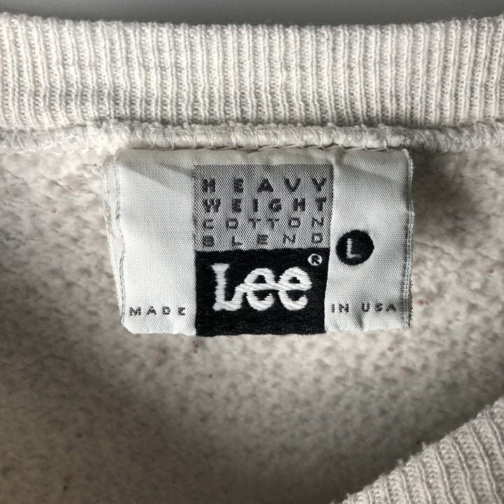 Vintage 90'S Lee Black Loon Animal Pattern Sweatshirt, Made in USA, Men's Size L cotton gray type Vintage Second Hand