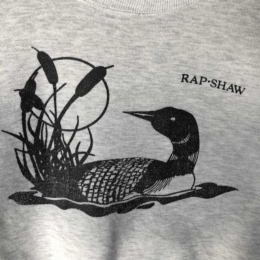 Vintage 90'S Lee Black Loon Animal Pattern Sweatshirt, Made in USA, Men's Size L cotton gray type Vintage Second Hand