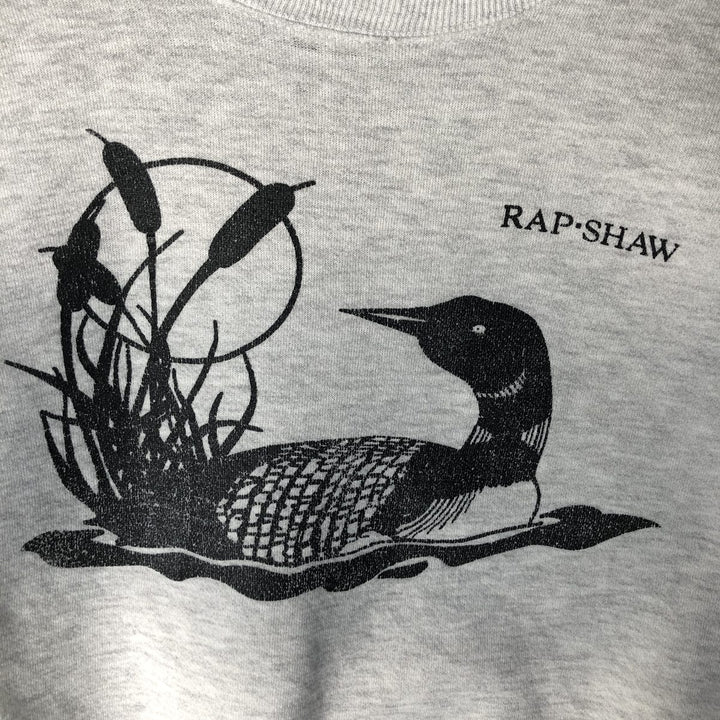 Vintage 90'S Lee Black Loon Animal Pattern Sweatshirt, Made in USA, Men's Size L cotton gray type Vintage Second Hand