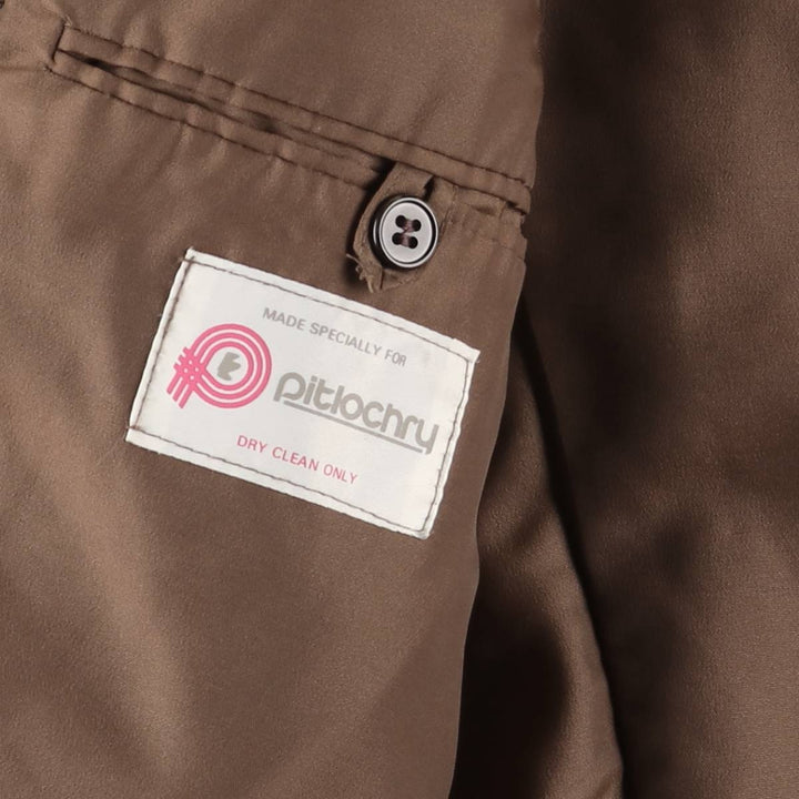 Vintage Harris Tweed Herringbone Wool Tailored Jacket from the 1980s-1990s, Men's Size Medium wool brown type Vintage Second Hand