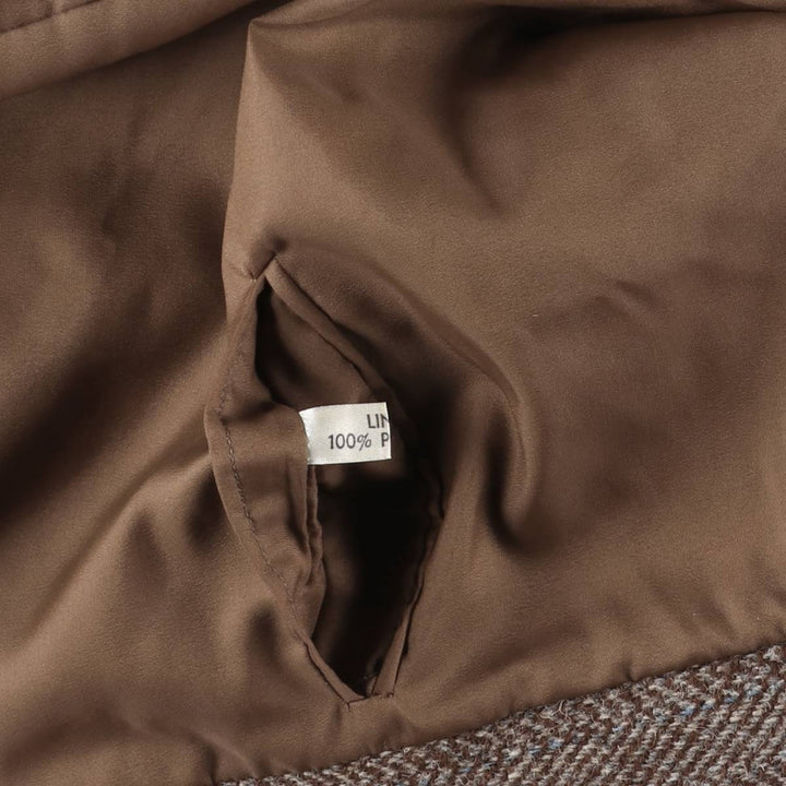 Vintage Harris Tweed Herringbone Wool Tailored Jacket from the 1980s-1990s, Men's Size Medium wool brown type Vintage Second Hand