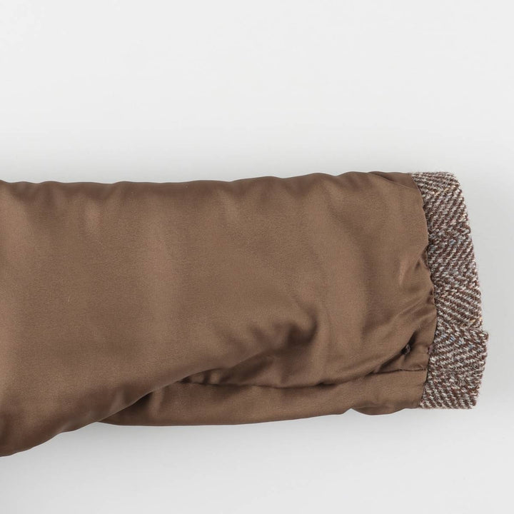 Vintage Harris Tweed Herringbone Wool Tailored Jacket from the 1980s-1990s, Men's Size Medium wool brown type Vintage Second Hand