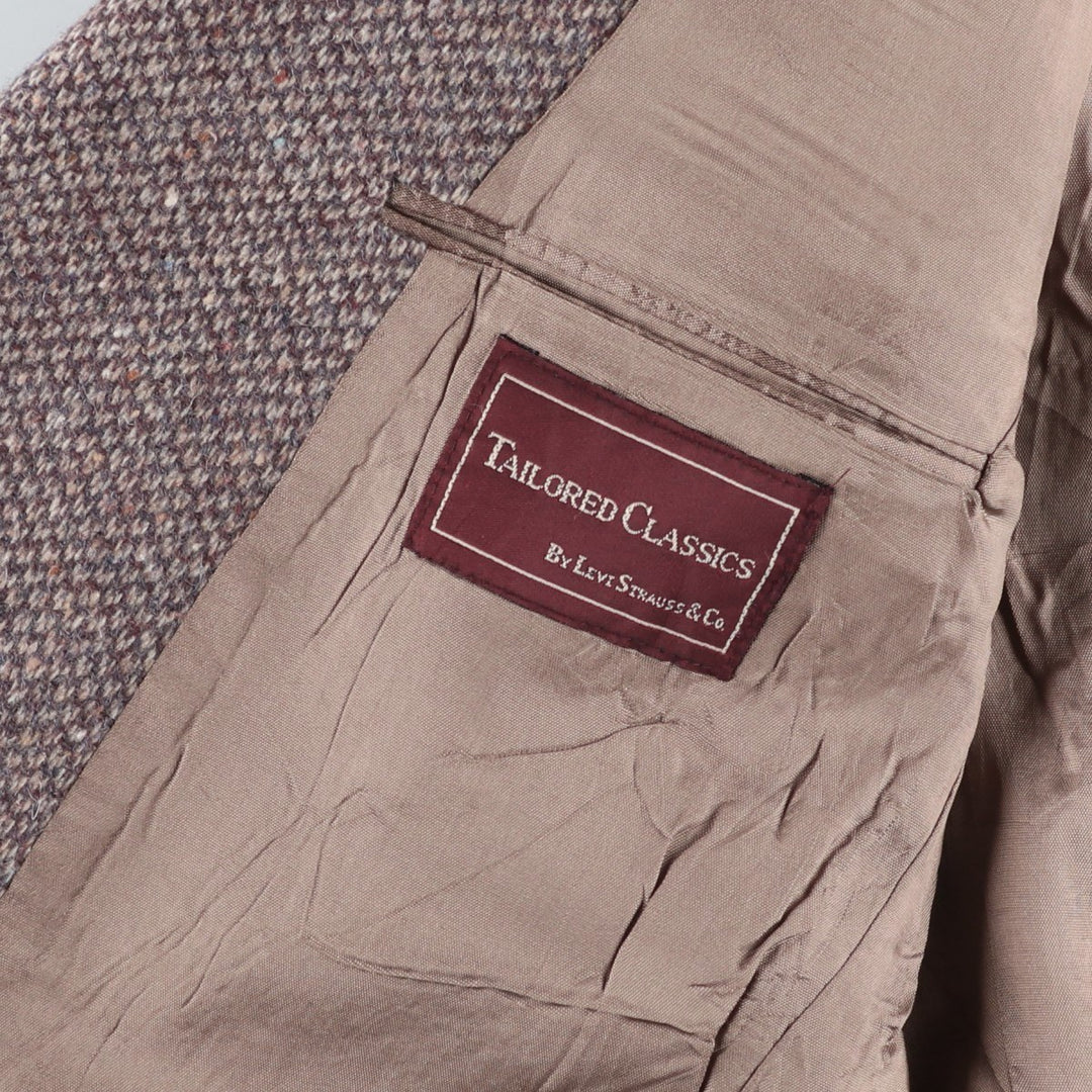 Vintage 1980'S Levi's Tailored Classics colored nep wool tailored jacket, men's size M wool brown type Vintage Second Hand