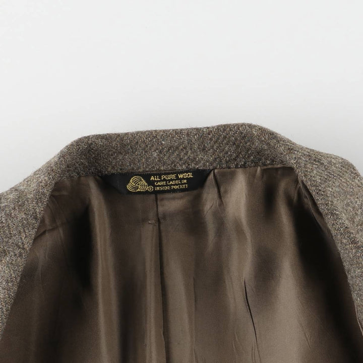 Doncaster wool tailored jacket, made in the USA, size L (men's) wool brown type Vintage Second Hand