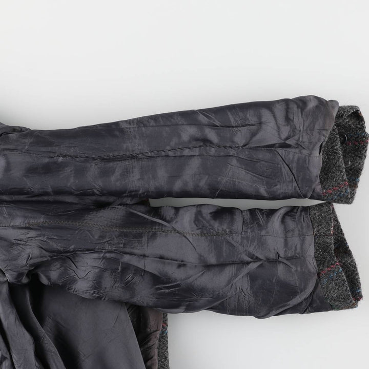 Hugo Boss Check Pattern Wool Tailored Jacket, Men's Size L wool Charcoal Vintage Second Hand