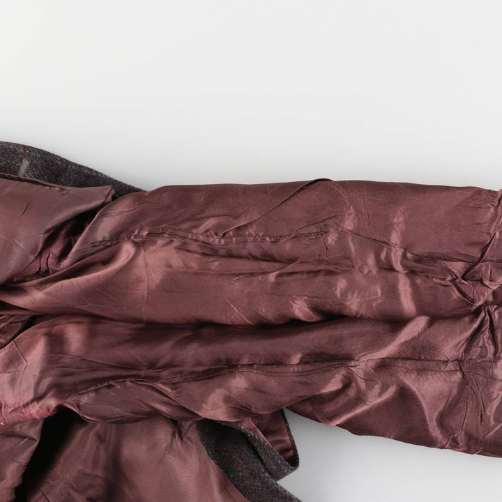 EATON Check Pattern Wool Tailored Jacket, Men's Size Medium wool red type reddish brown Vintage Second Hand