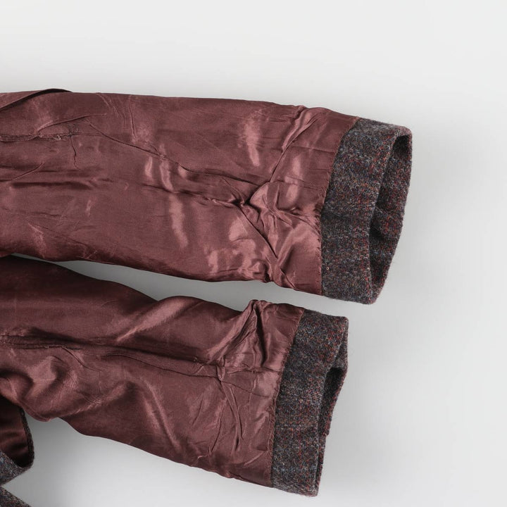 EATON Check Pattern Wool Tailored Jacket, Men's Size Medium wool red type reddish brown Vintage Second Hand