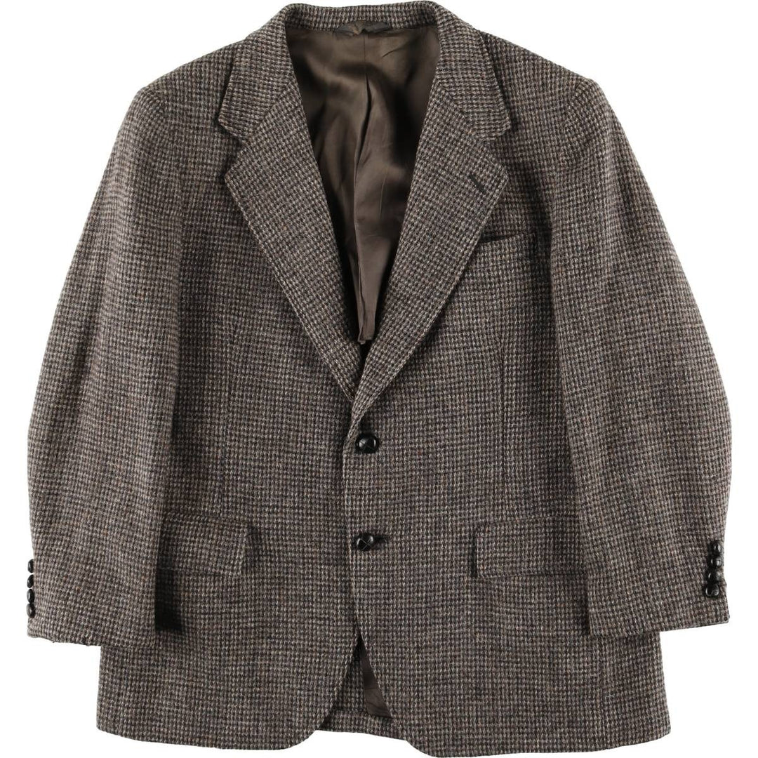 Vintage Harris Tweed wool tailored jacket from the 1980'S to 1990s, made in the USA, size L, men's. wool gray type Vintage Second Hand