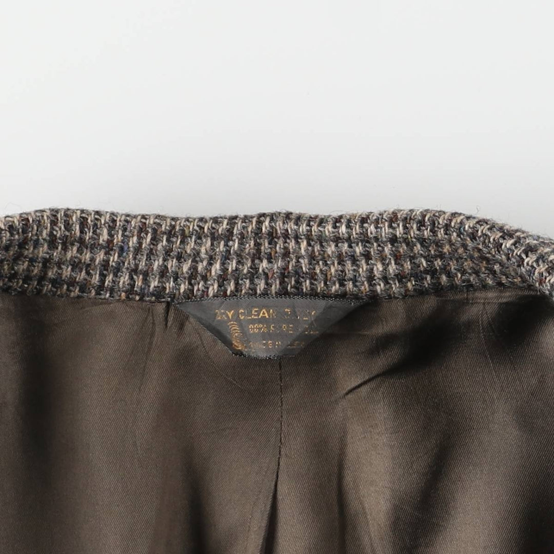 Vintage Harris Tweed wool tailored jacket from the 1980'S to 1990s, made in the USA, size L, men's. wool gray type Vintage Second Hand