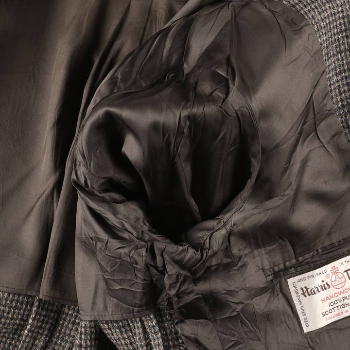 Vintage Harris Tweed wool tailored jacket from the 1980'S to 1990s, made in the USA, size L, men's. wool gray type Vintage Second Hand