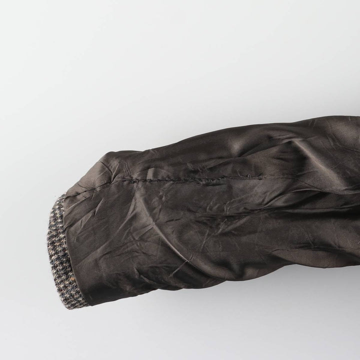 Vintage Harris Tweed wool tailored jacket from the 1980'S to 1990s, made in the USA, size L, men's. wool gray type Vintage Second Hand