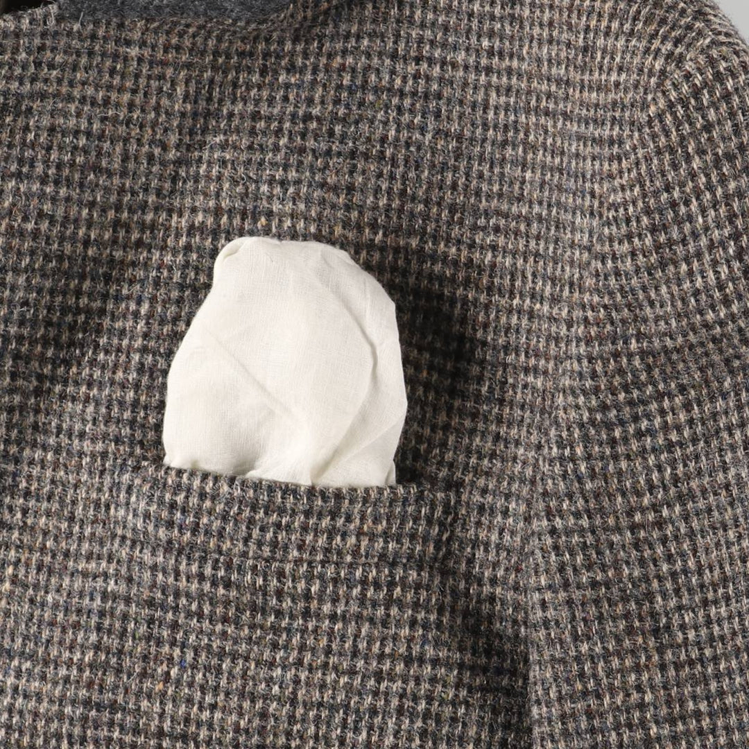 Vintage Harris Tweed wool tailored jacket from the 1980'S to 1990s, made in the USA, size L, men's. wool gray type Vintage Second Hand