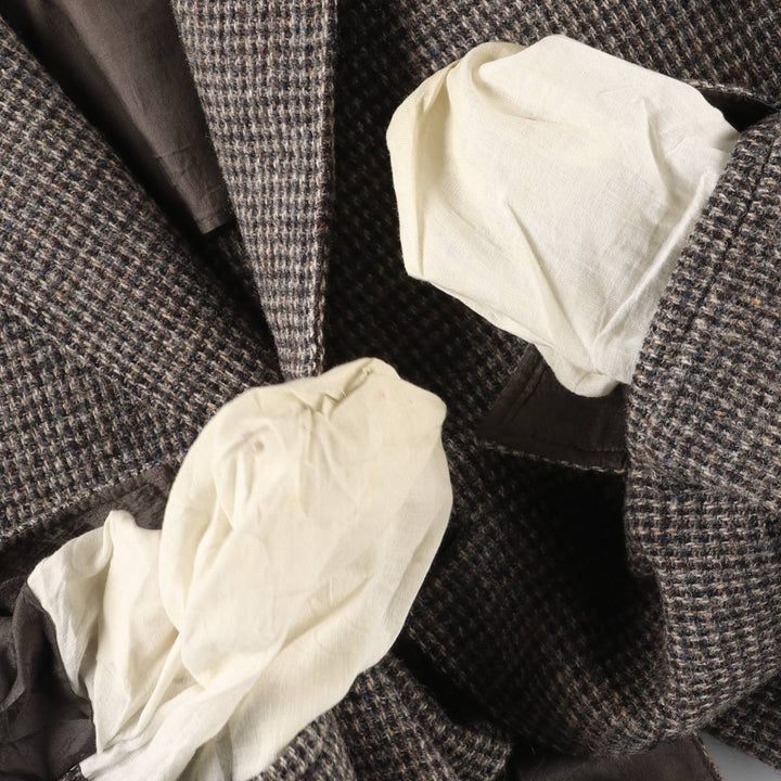 Vintage Harris Tweed wool tailored jacket from the 1980'S to 1990s, made in the USA, size L, men's. wool gray type Vintage Second Hand