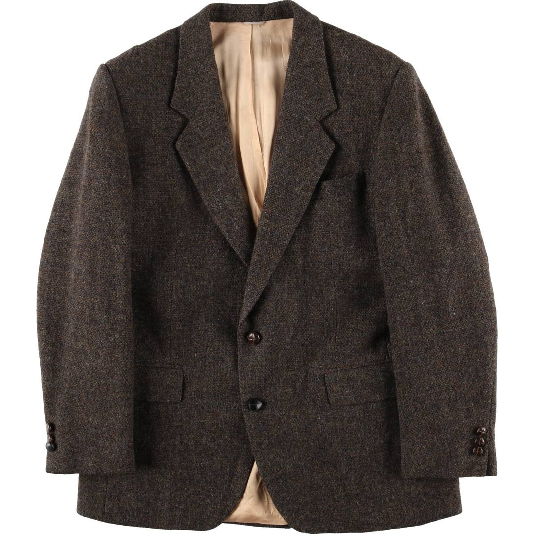 Vintage 1990'S Harris Tweed wool tailored jacket, made in Canada, size M, men's wool brown type Vintage Second Hand