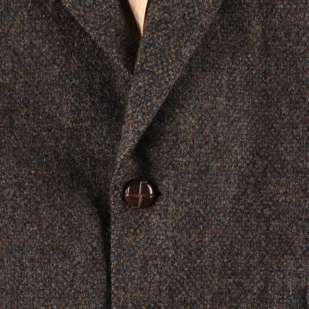 Vintage 1990'S Harris Tweed wool tailored jacket, made in Canada, size M, men's wool brown type Vintage Second Hand