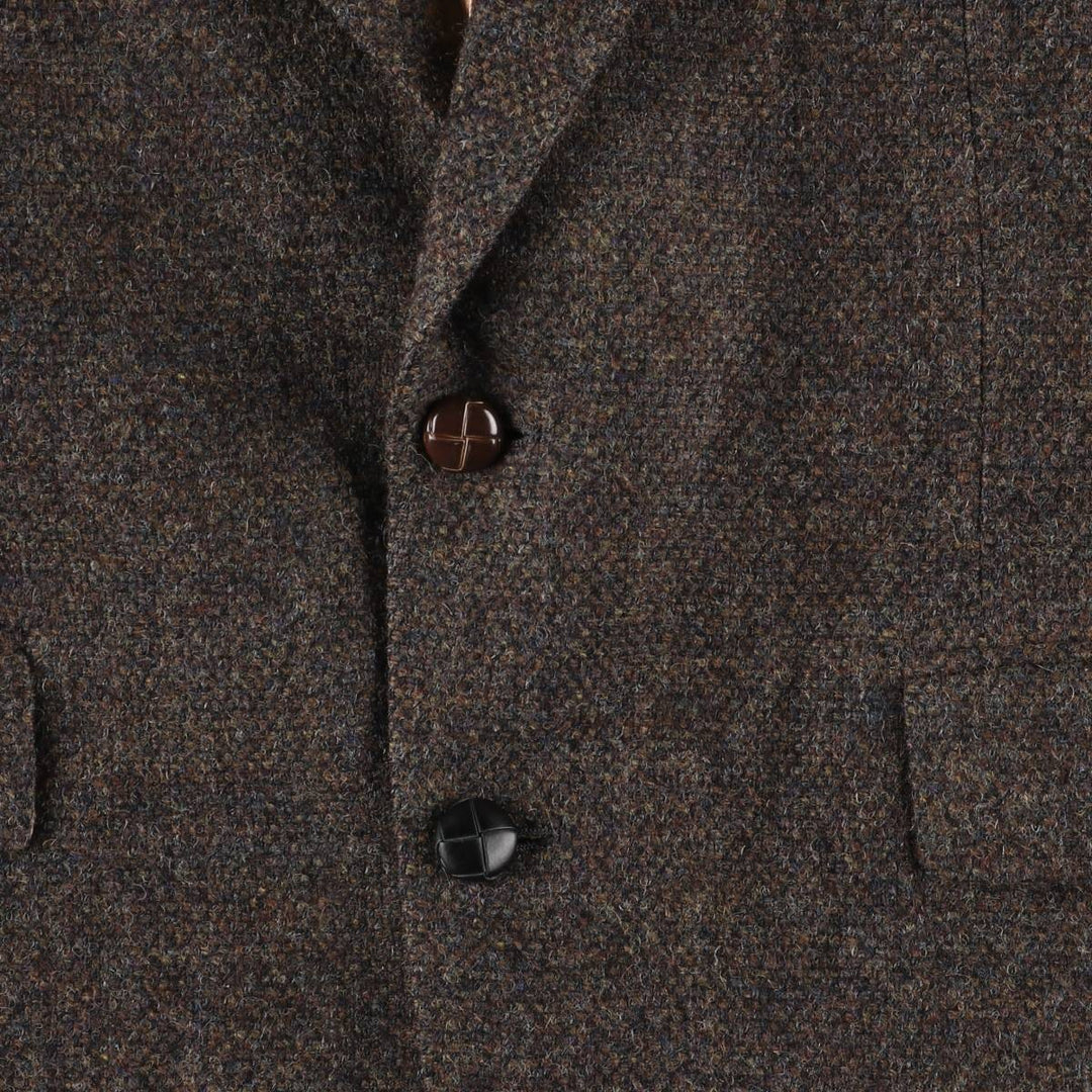 Vintage 1990'S Harris Tweed wool tailored jacket, made in Canada, size M, men's wool brown type Vintage Second Hand