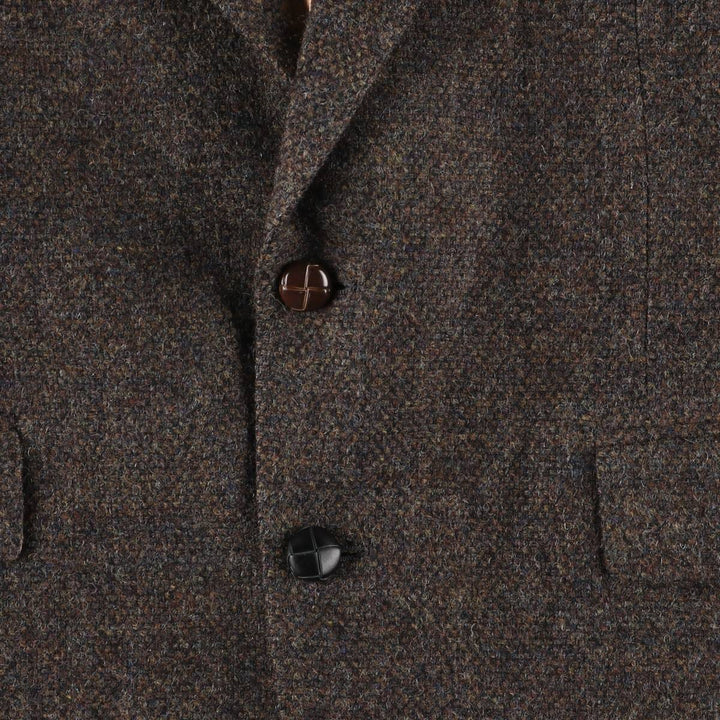 Vintage 1990'S Harris Tweed wool tailored jacket, made in Canada, size M, men's wool brown type Vintage Second Hand