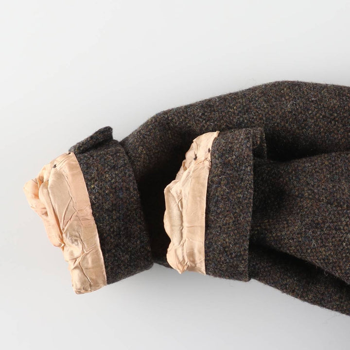Vintage 1990'S Harris Tweed wool tailored jacket, made in Canada, size M, men's wool brown type Vintage Second Hand