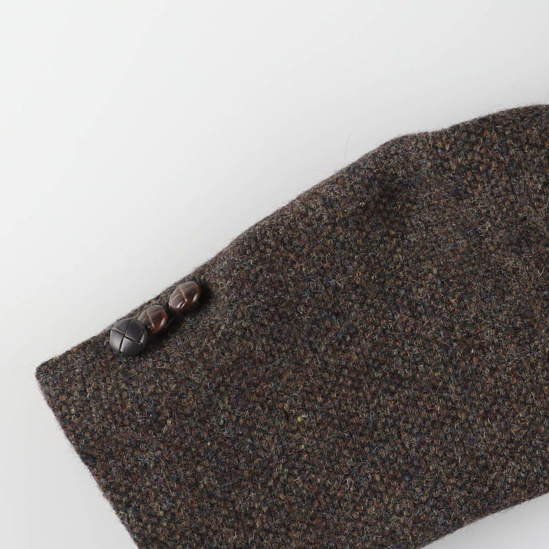 Vintage 1990'S Harris Tweed wool tailored jacket, made in Canada, size M, men's wool brown type Vintage Second Hand