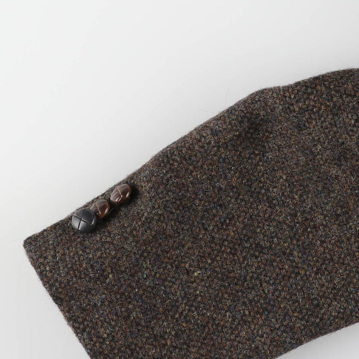 Vintage 1990'S Harris Tweed wool tailored jacket, made in Canada, size M, men's wool brown type Vintage Second Hand