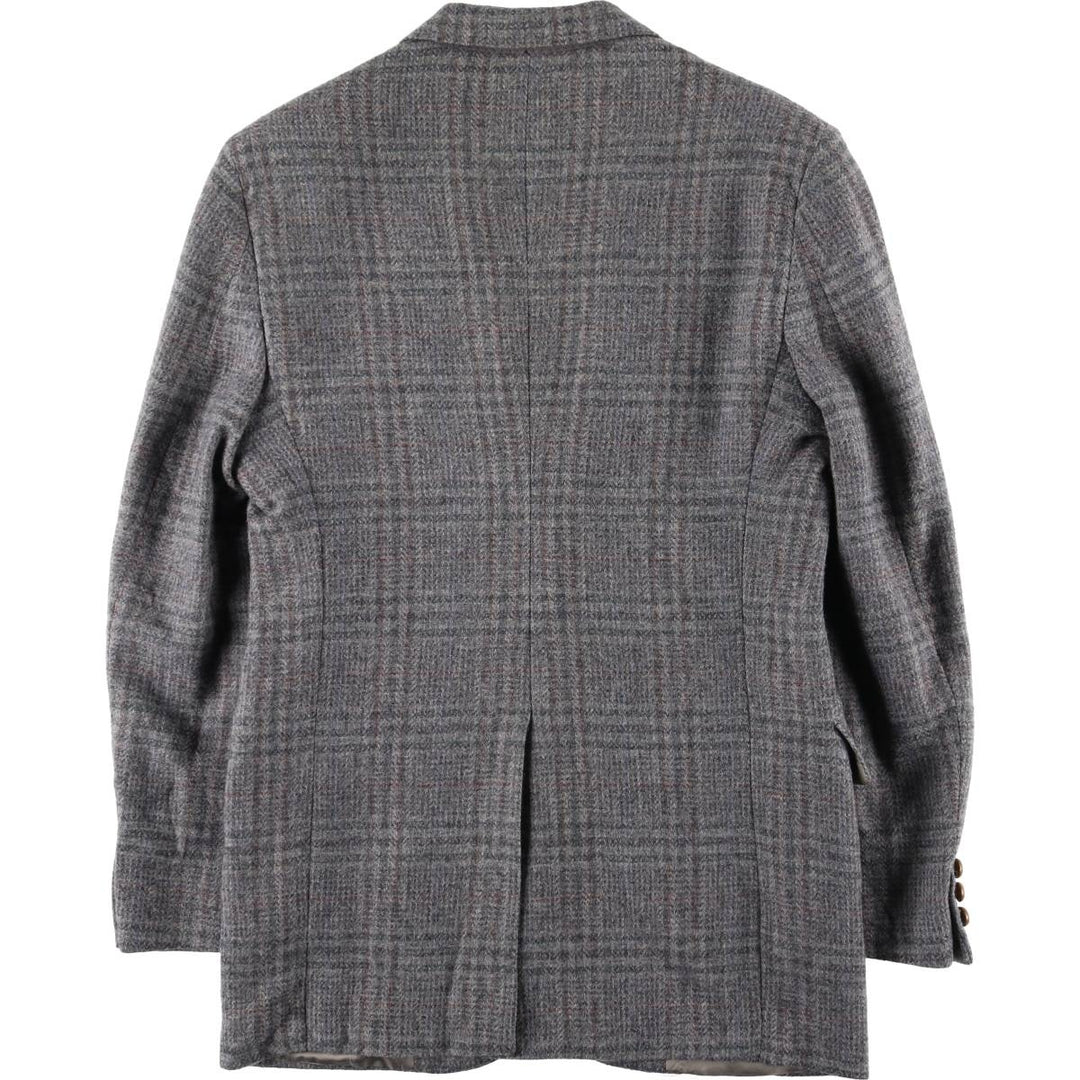 SCOTTY'S Check Pattern Wool Tailored Jacket, Made in USA, Men's Size L wool gray type Vintage Second Hand
