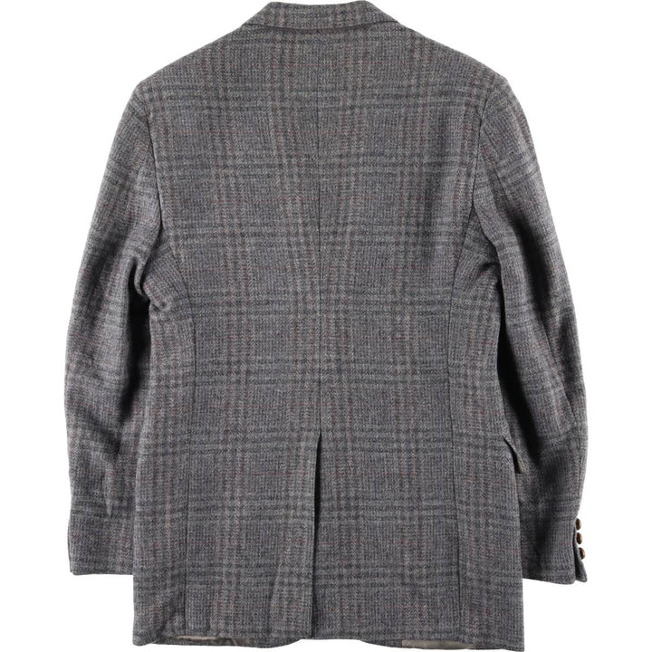 SCOTTY'S Check Pattern Wool Tailored Jacket, Made in USA, Men's Size L wool gray type Vintage Second Hand