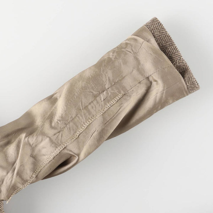 Herringbone tailored jacket, men's size M unclear Beige type Vintage Second Hand