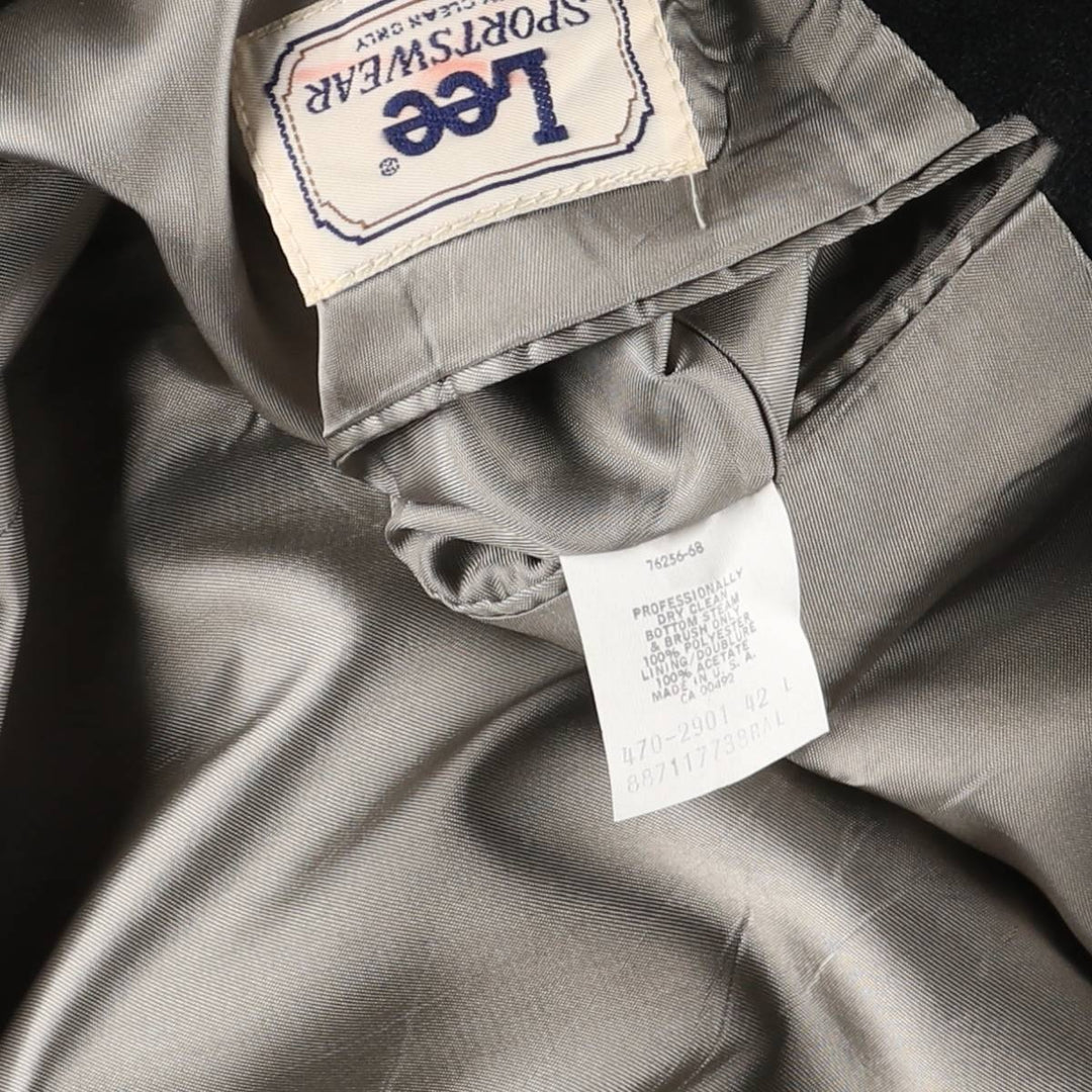 Vintage 1990'S Lee tailored jacket, made in the USA, size M, men's polyester black type Vintage Second Hand