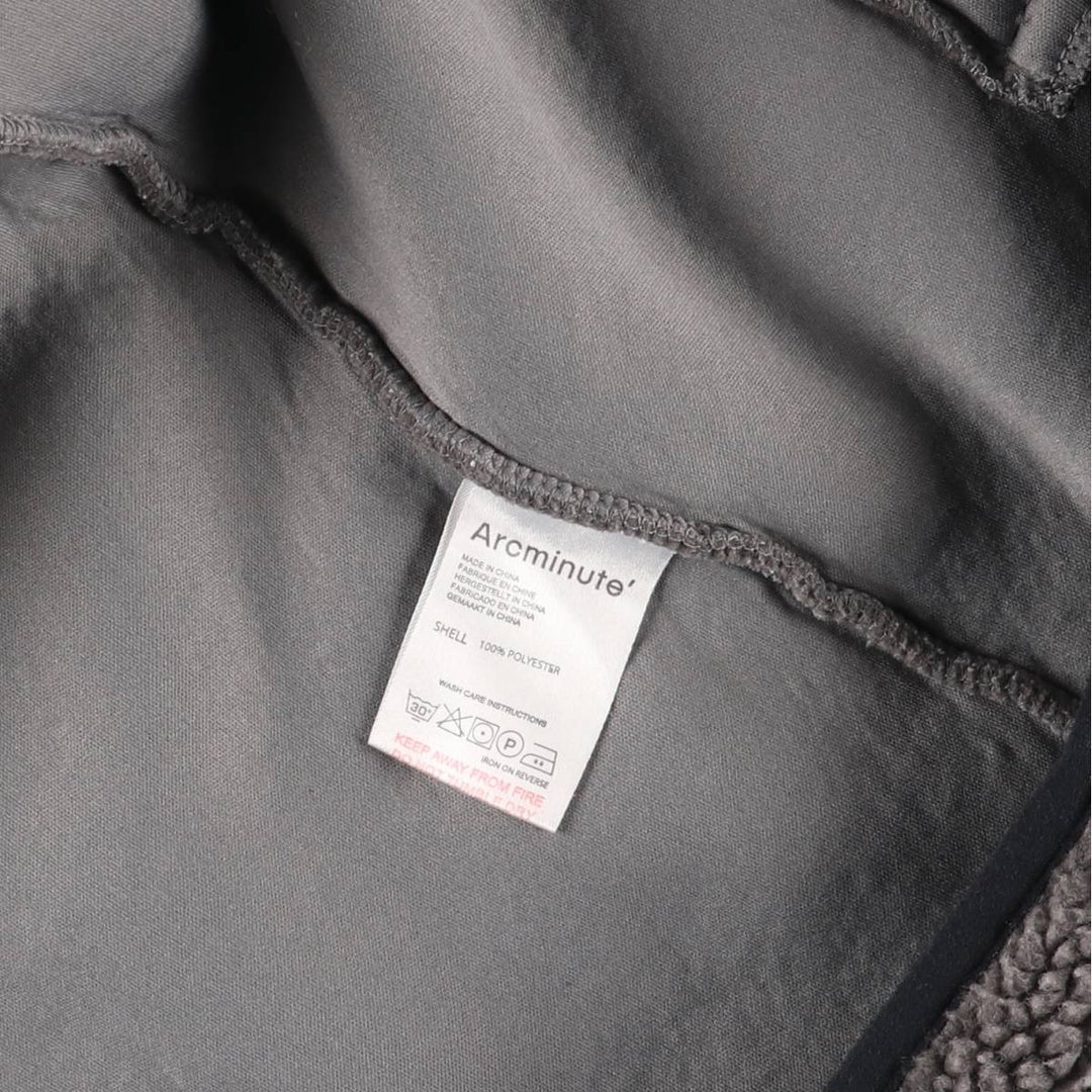 Arcminute Fleece Jacket Men's XL polyester gray type Vintage Second Hand