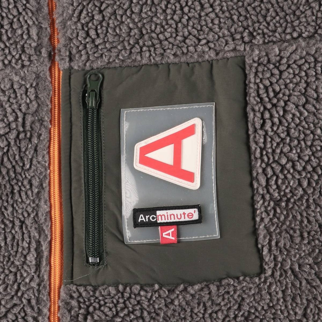 Arcminute Fleece Jacket Men's XL polyester gray type Vintage Second Hand