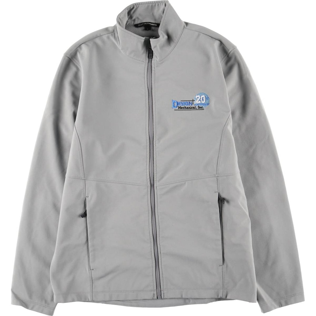 Port Authority Fleece Jacket, Men's Size L polyester gray type Vintage Second Hand