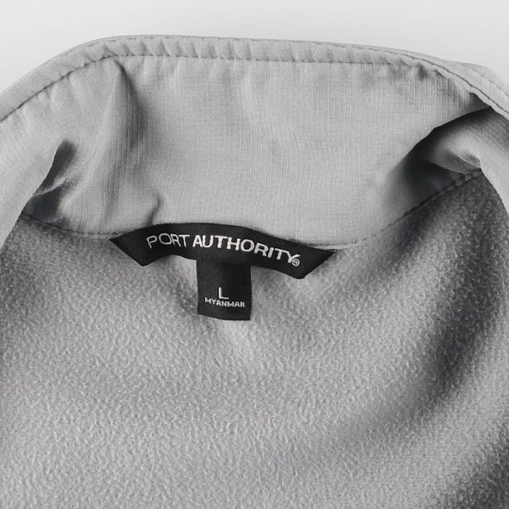 Port Authority Fleece Jacket, Men's Size L polyester gray type Vintage Second Hand